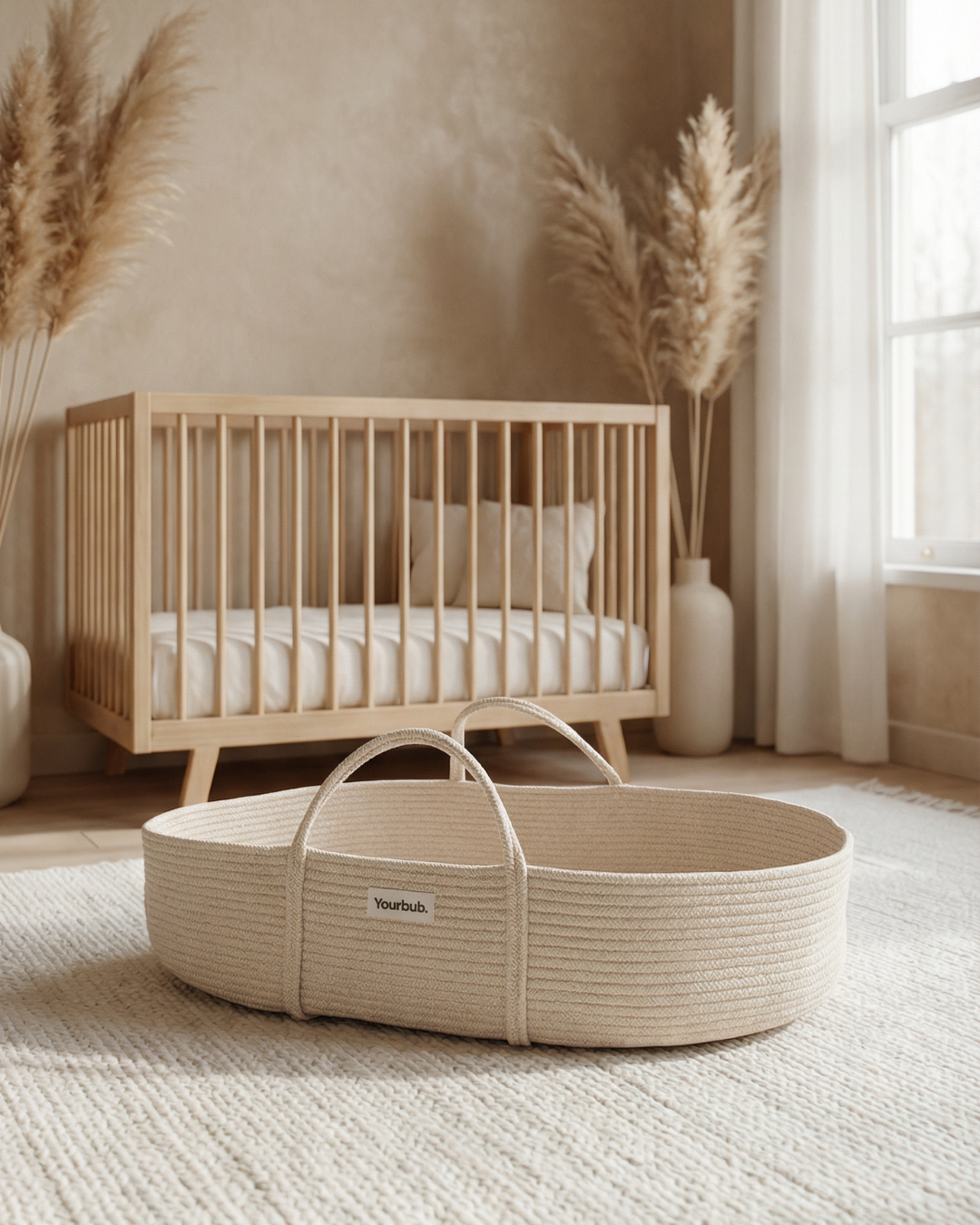 yourbub moses basket medium close up nursery