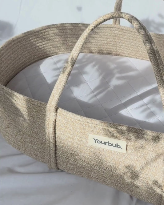 Cotton Rope Moses Basket (Shallow)