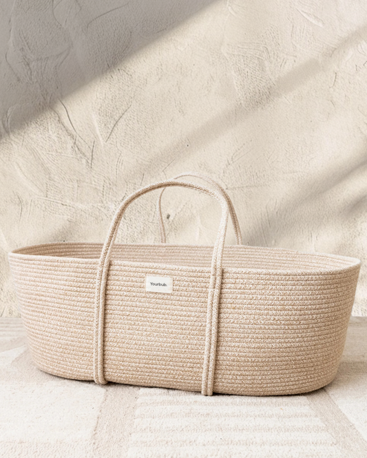Cotton Rope Moses Basket (Deep)